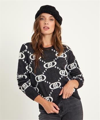 Liu Jo Pullover Logo-Muster Lurex