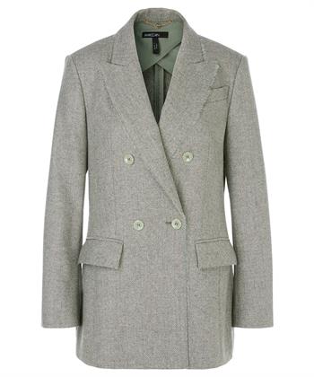 Marc Cain Blazer aus Wollmischung mit Fischgrätmuster