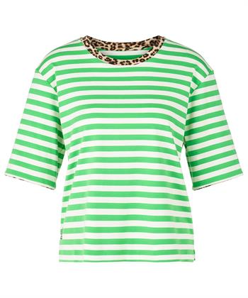 Marc Cain Shirt gestreift Pantherdruck